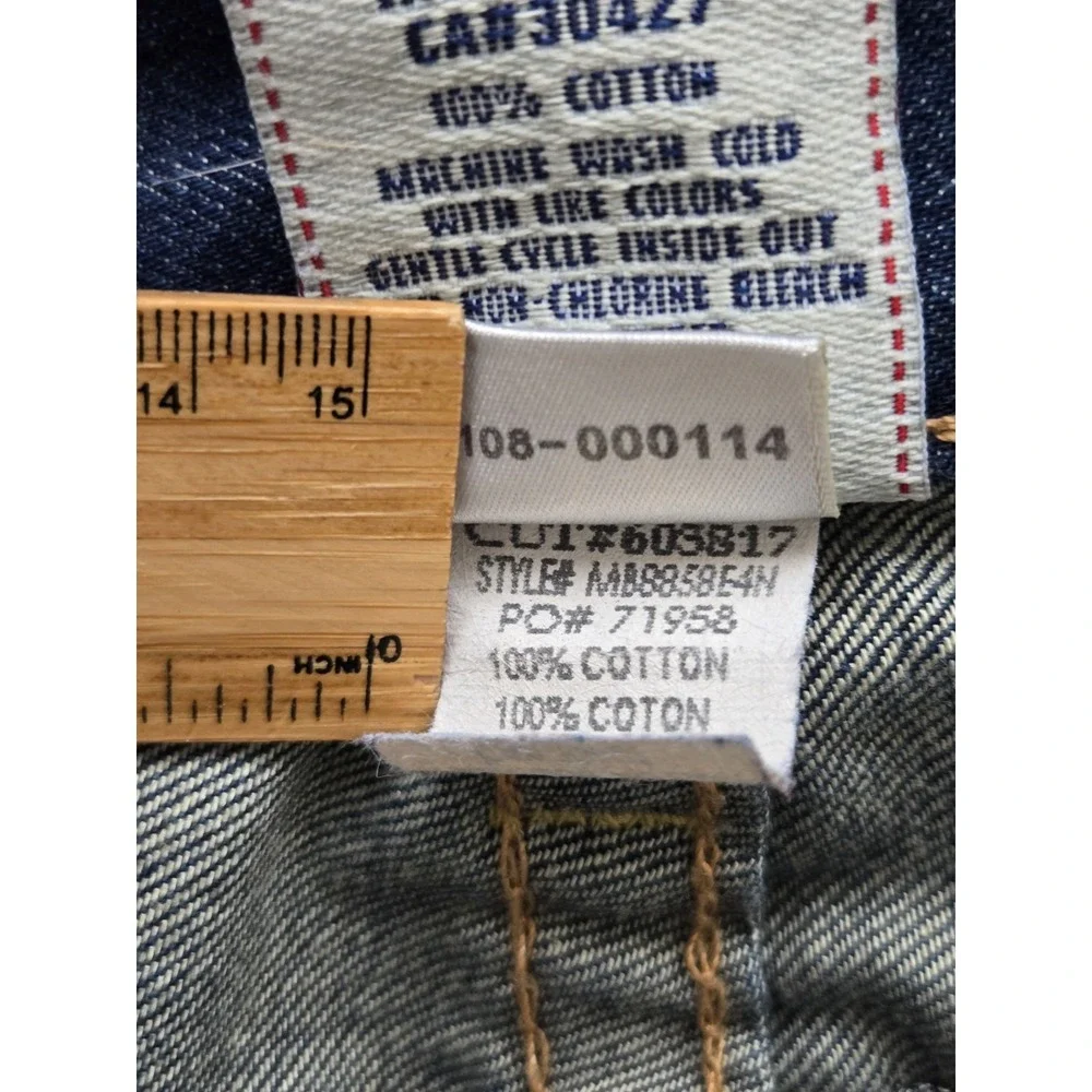 True Religion Billy QT Jeans Men's 40x34 Blue Yellow Contrast Stitch Made in USA